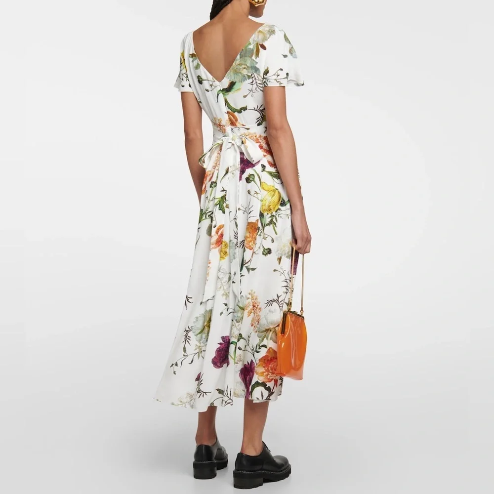 ERDEM Brealey Bouquet Pattern Fraser Dress, New, Size US4, UK8 - Picture 5 of 15